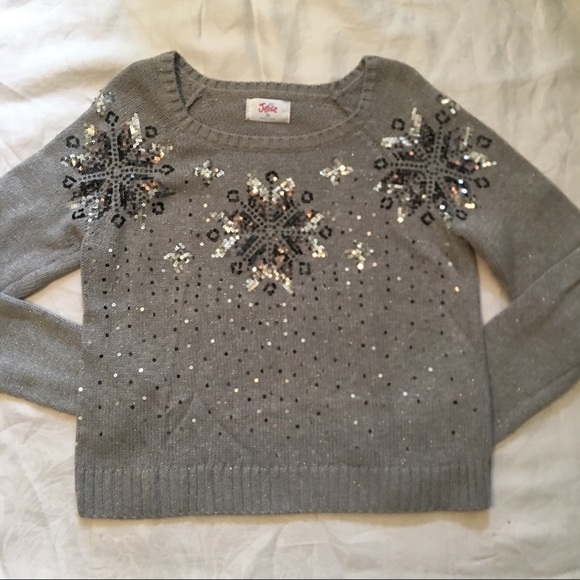 💜Girl’s Justice Sparkly Snowflake Sweater💜 - Picture 1 of 4